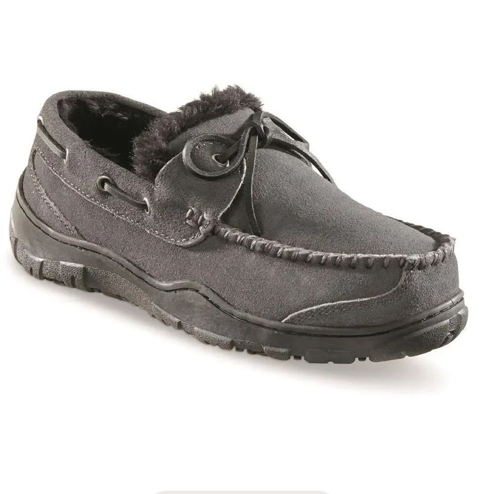 Guide Gear - Suede Tie Moc Slippers